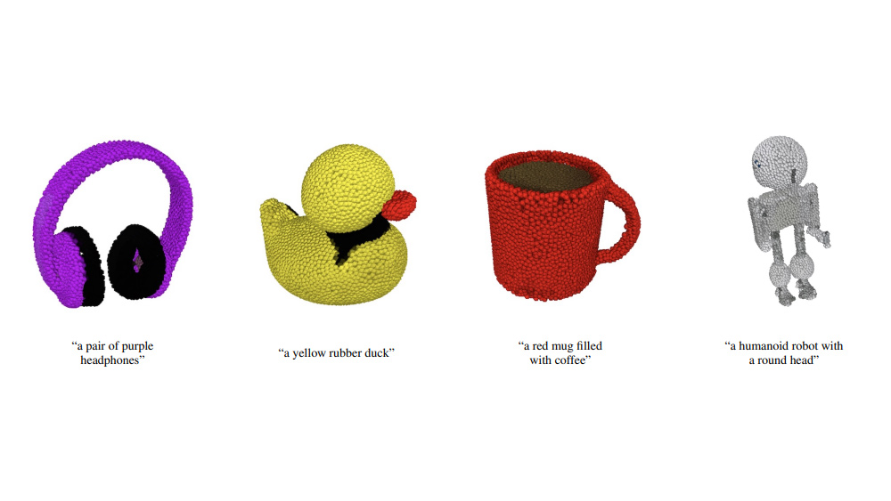 3D models created by POINT-E AI generator
