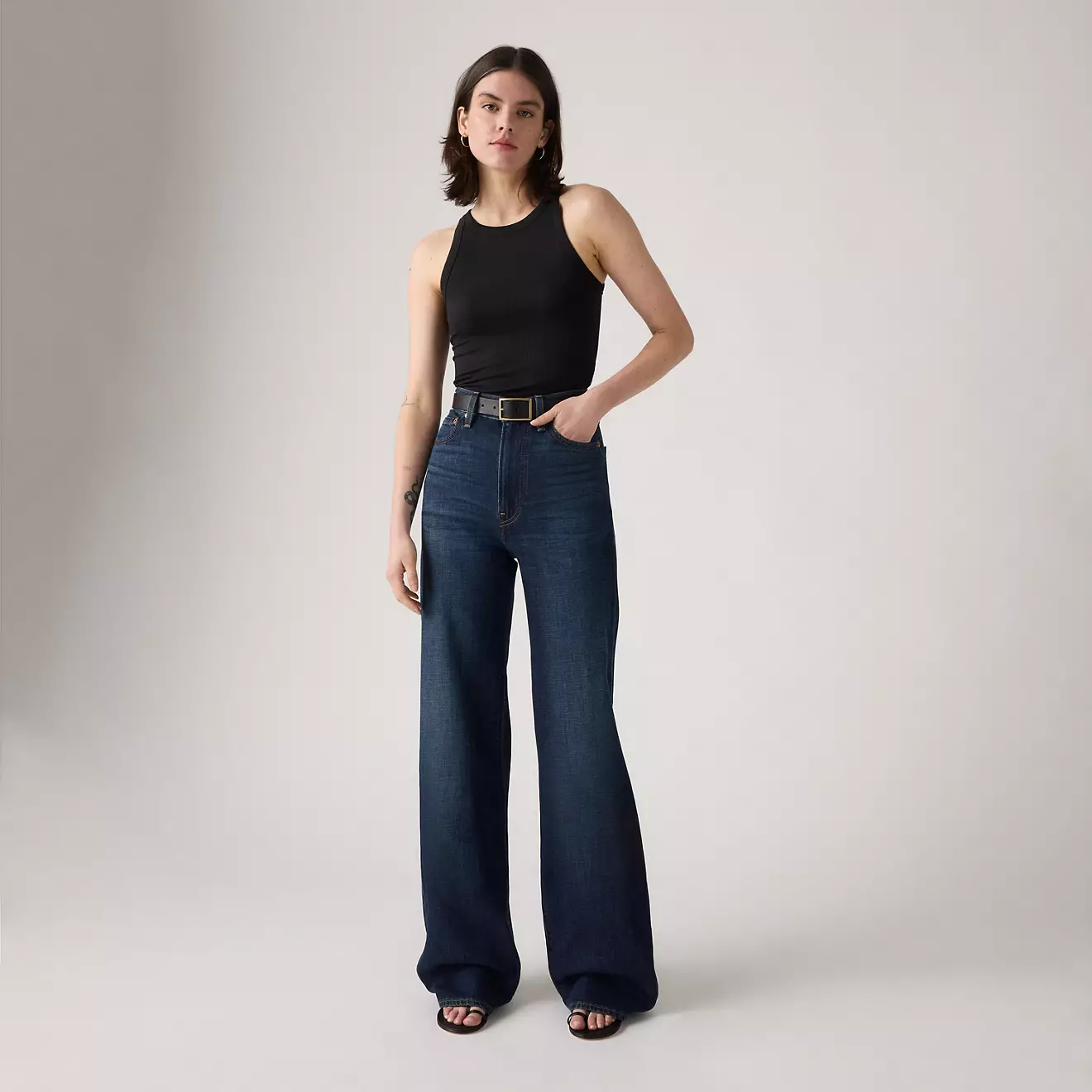 Levi, Ribcage Wide-Leg Linen+ Denim Women&#039;s Jeans