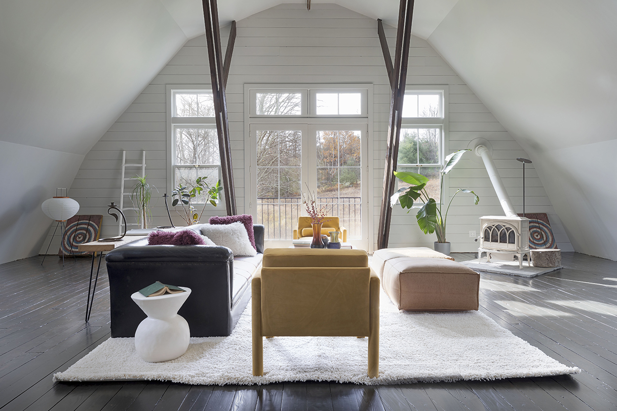Interior of barn home