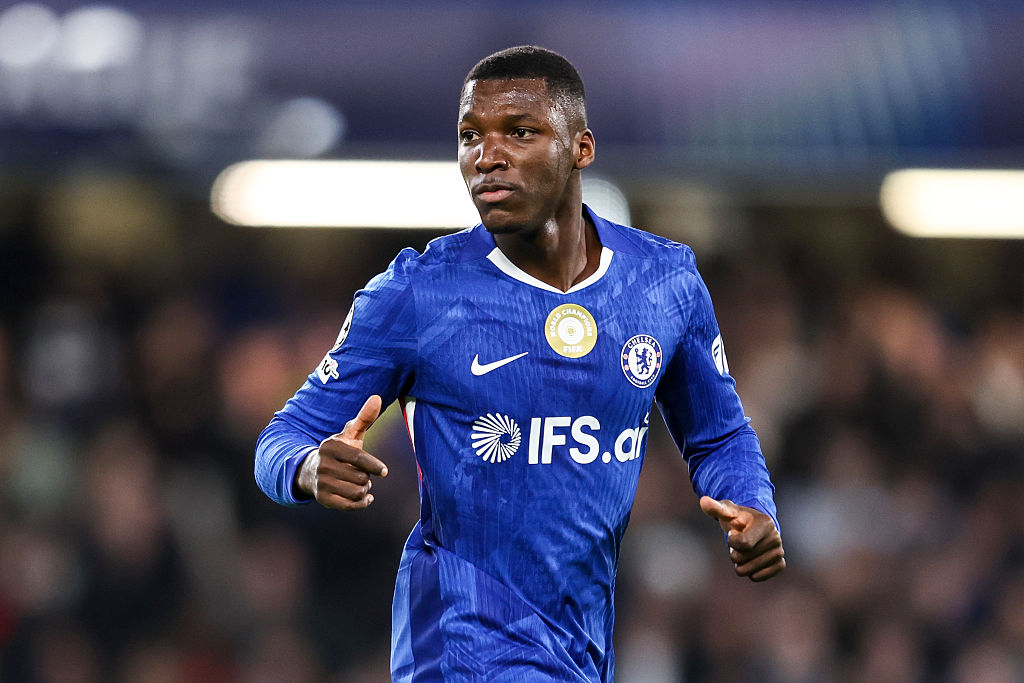 Moises Caicedo of Chelsea during the UEFA Champions League 2025/26 Round of 16 Second Leg match against PSG