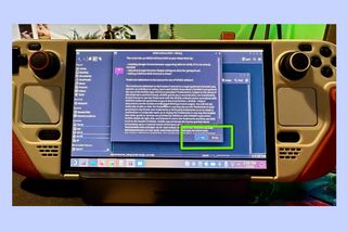 Downloading the GeForce Now app on Steam Deck OLED.