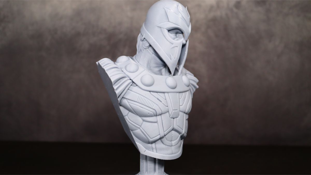 Nova3D Whale3 SE 3D printer-test print-Magneto-full side of bust