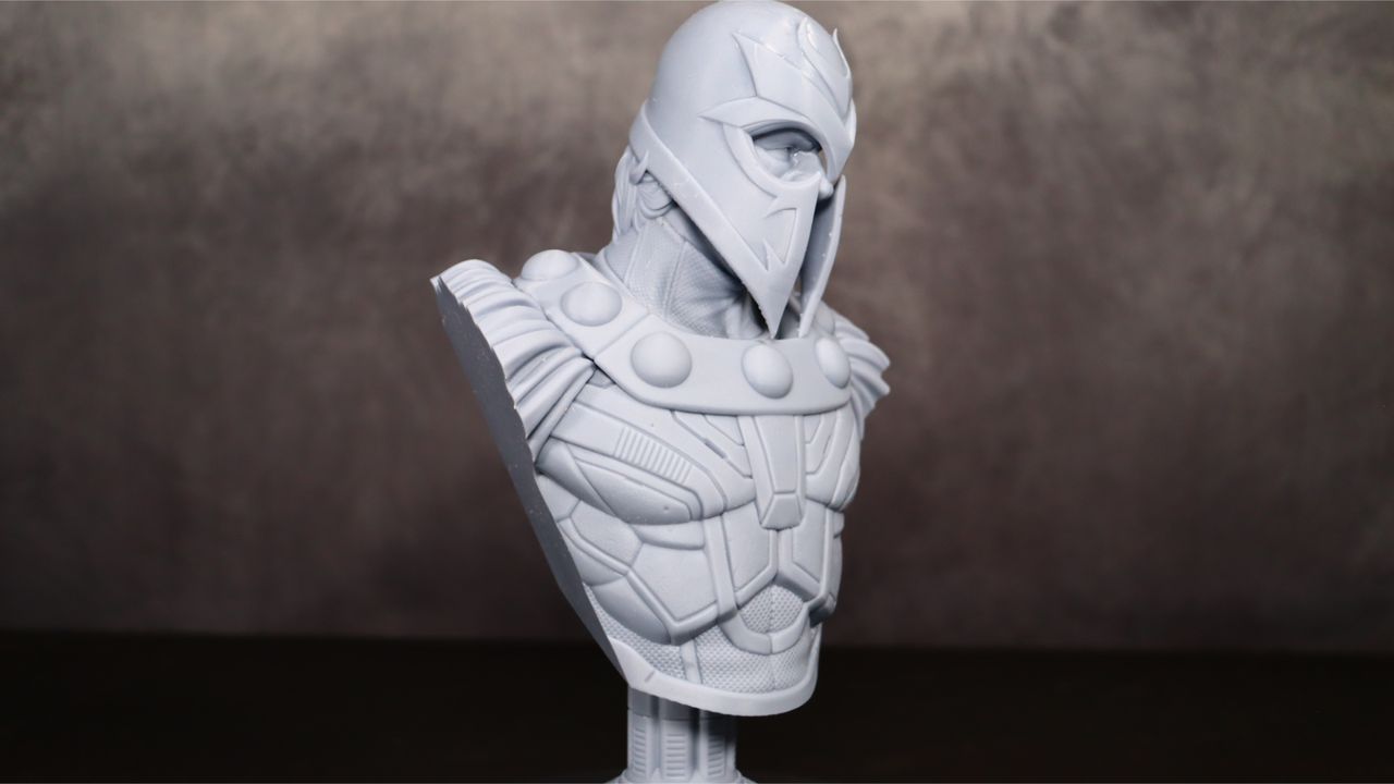 Nova3D Whale3 SE 3D printer-test print-Magneto-full side of bust