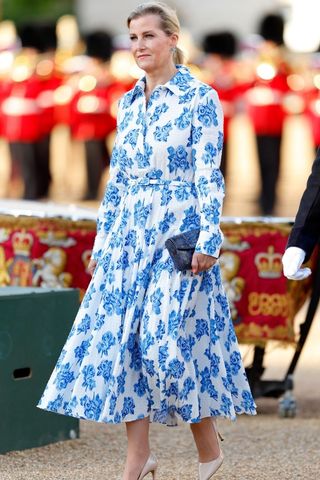 Sophie, Duchess of Edinburgh's Blue floral print midi dress