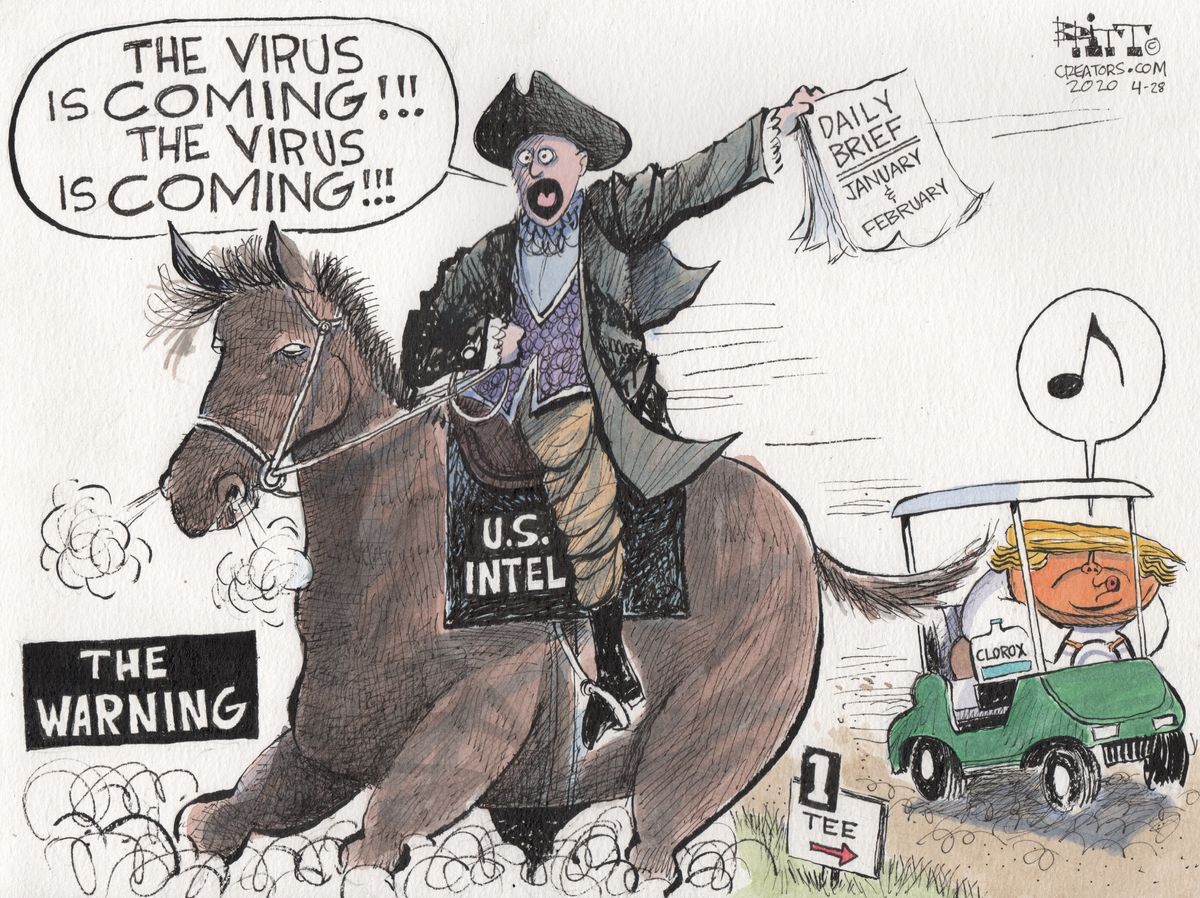 Political cartoon u s trump daily briefings coronavirus the week