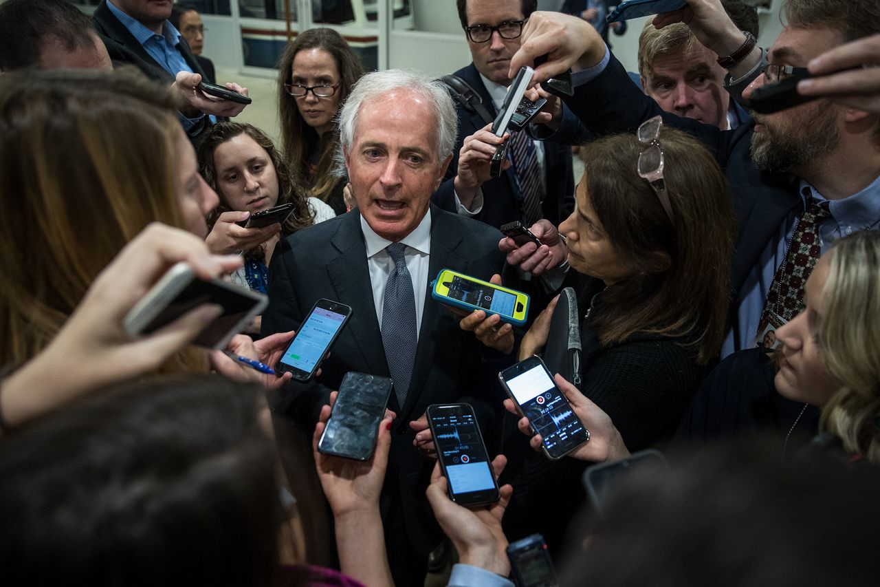 Sen. Bob Corker letting loose.