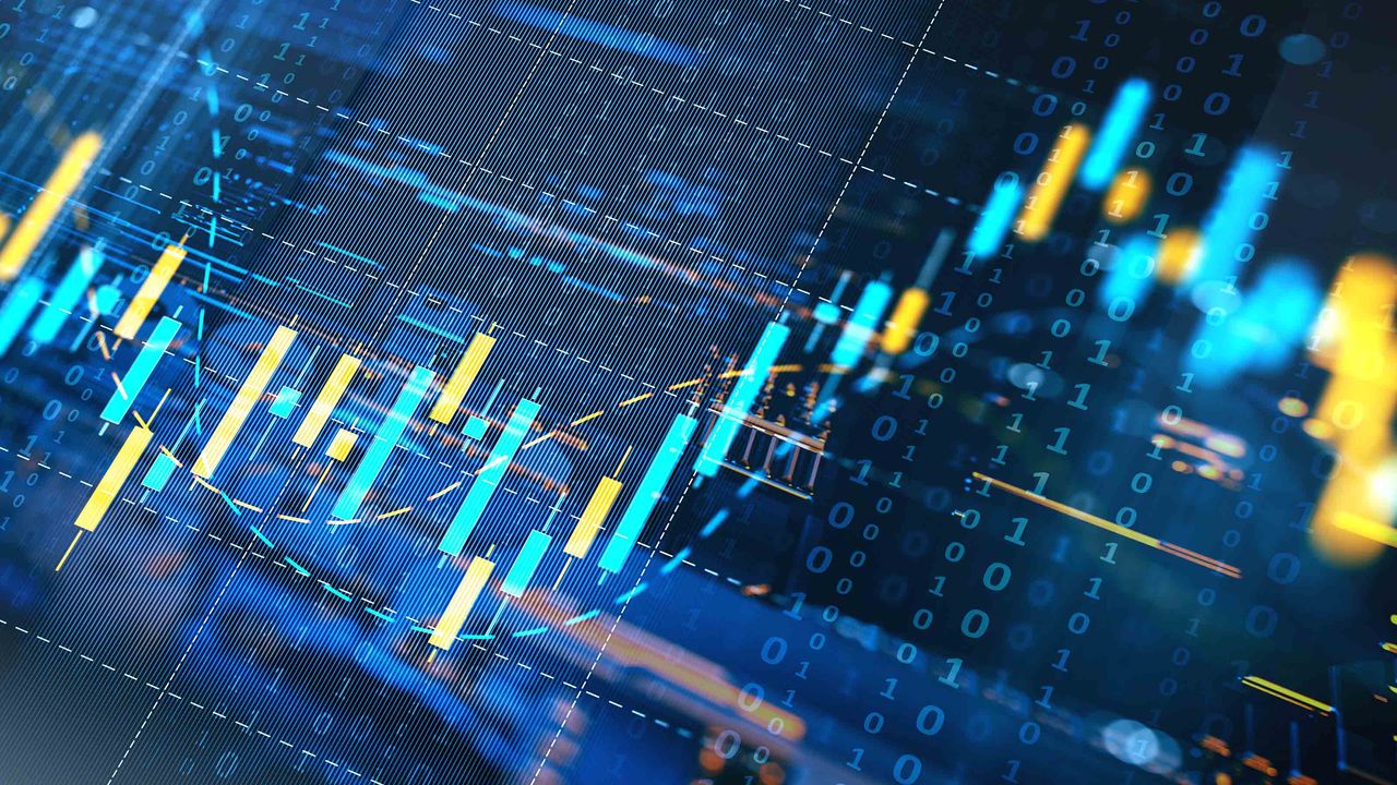 concept art of a stock chart