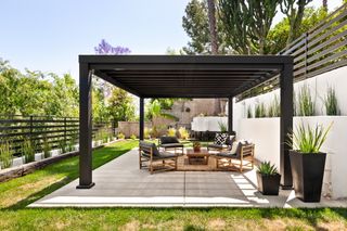 backyard patio in california