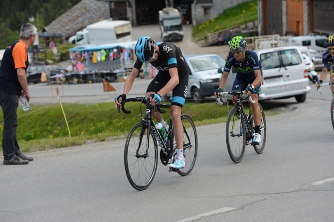 Chris Froome (Sky) goes after Busche and Contador