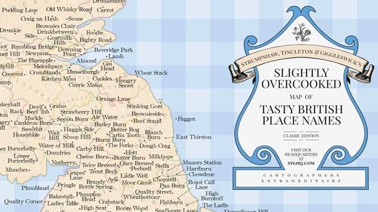 map of tasty british place names