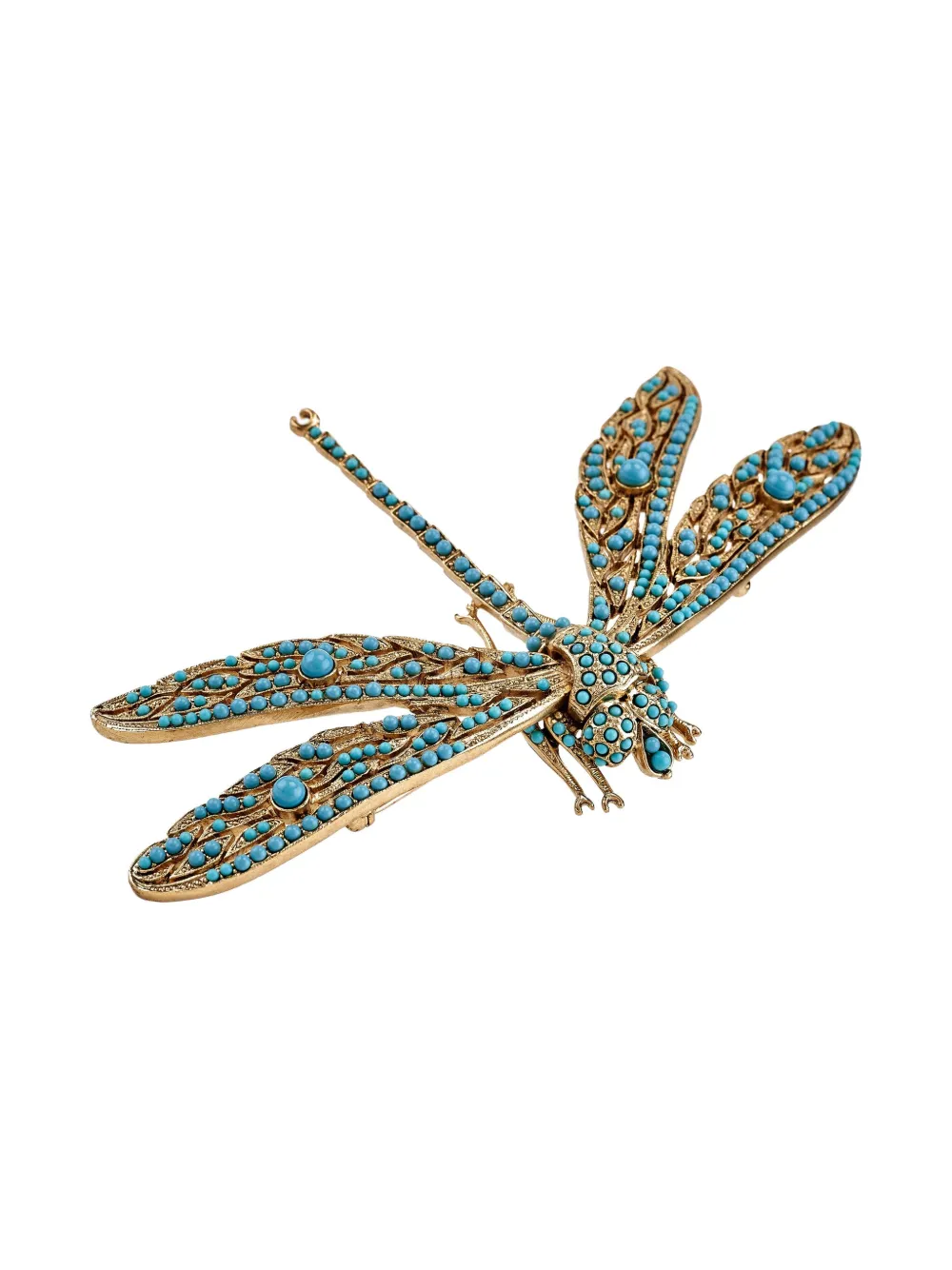 Kenneth Jay Lane Dragonfly Turquoise Pin | One Size