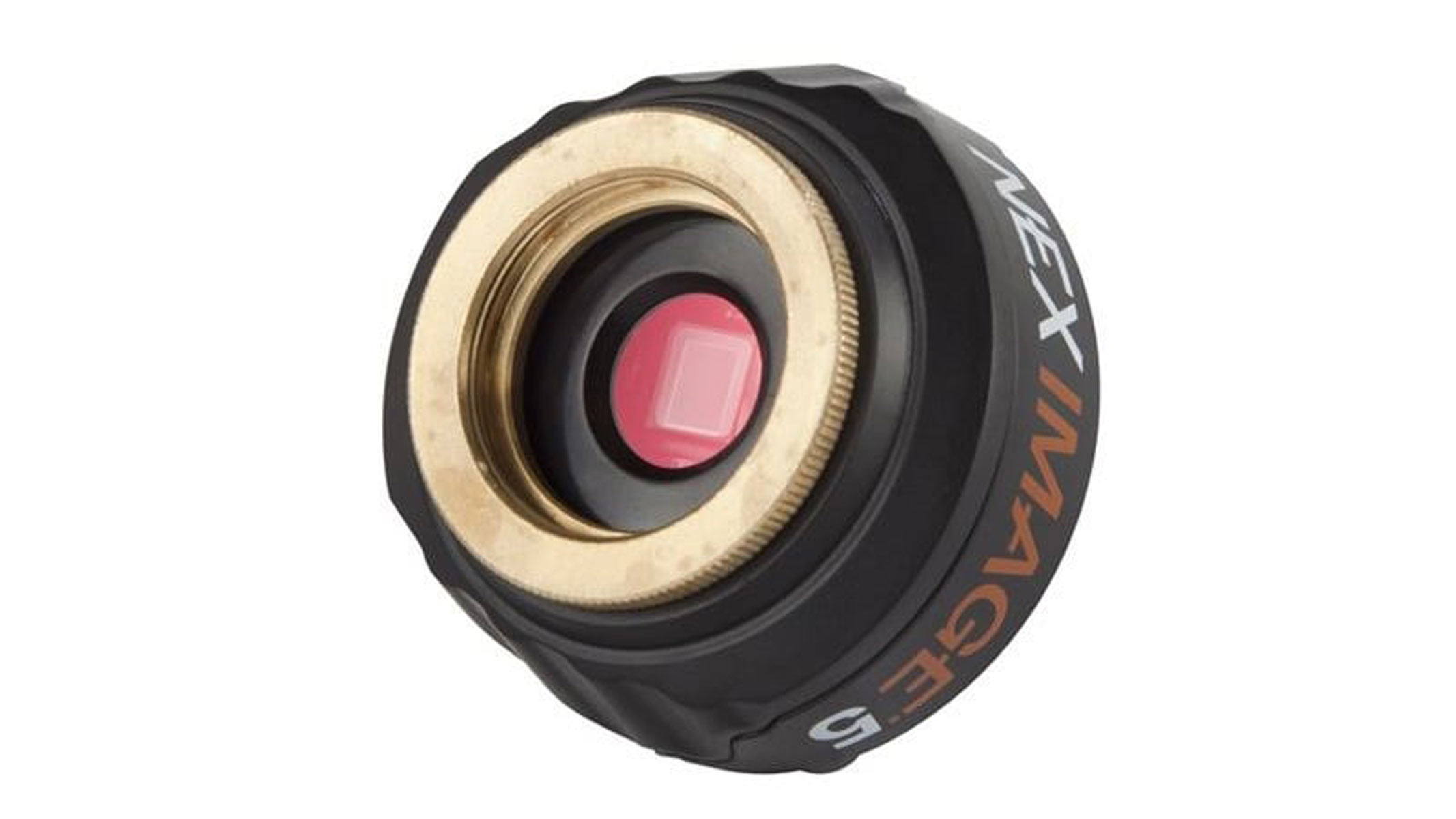 A Celestron NexImage 5 Color astronomy camera on a white background.