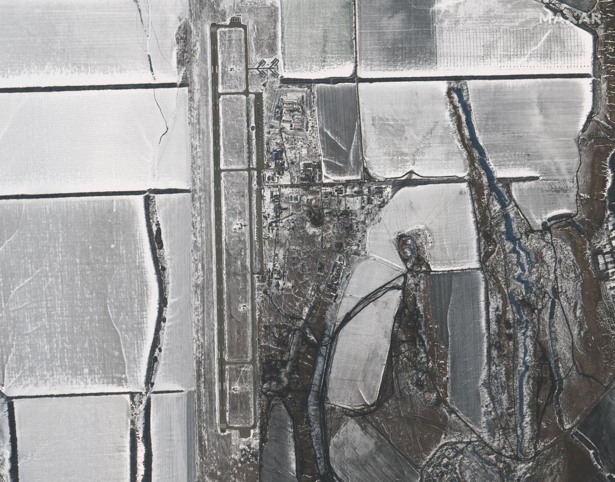 The Millerovo Air Base in Russia on Feb. 15, 2022.
