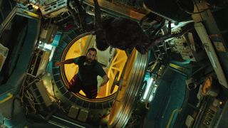 Jakub encounters Hanus on his spaceship in Netflix sci-fi movie Spaceman