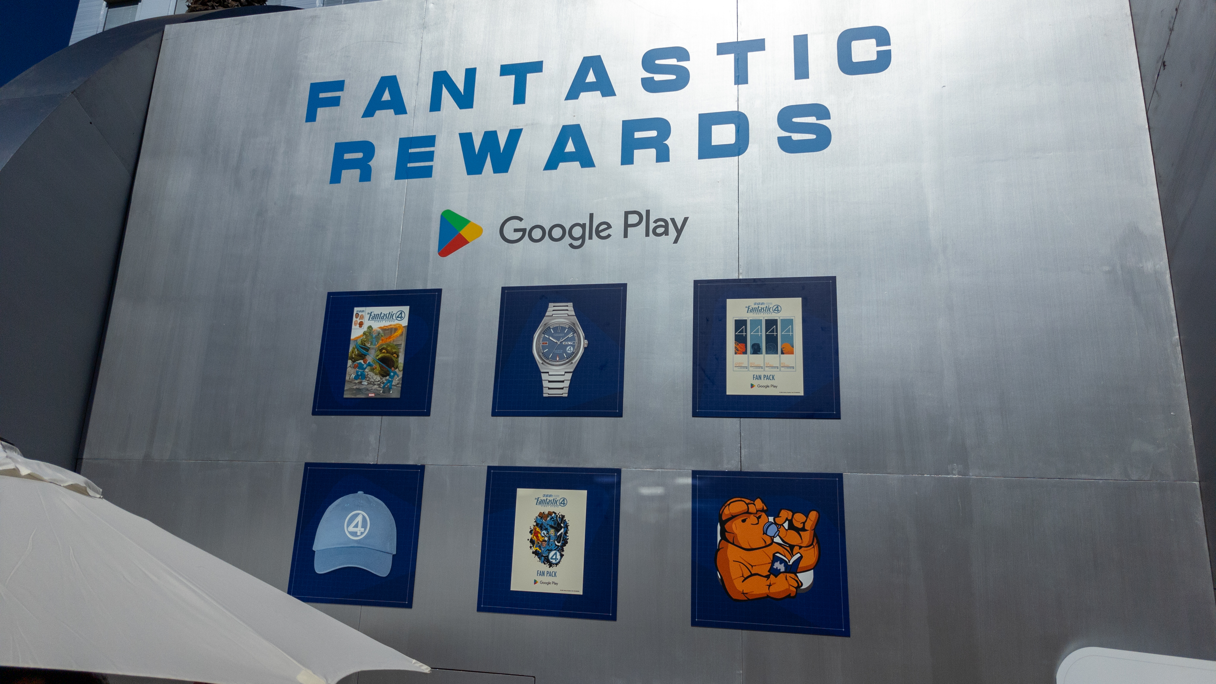 Rewards list at Google's San Diego Comic-Con Rewards Lab
