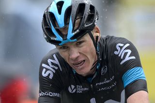 Chris Froome (Team Sky) seventh in the queen stage
