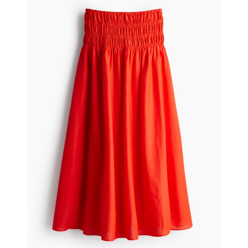 H&amp;amp;M, Smocked-Waist Skirt