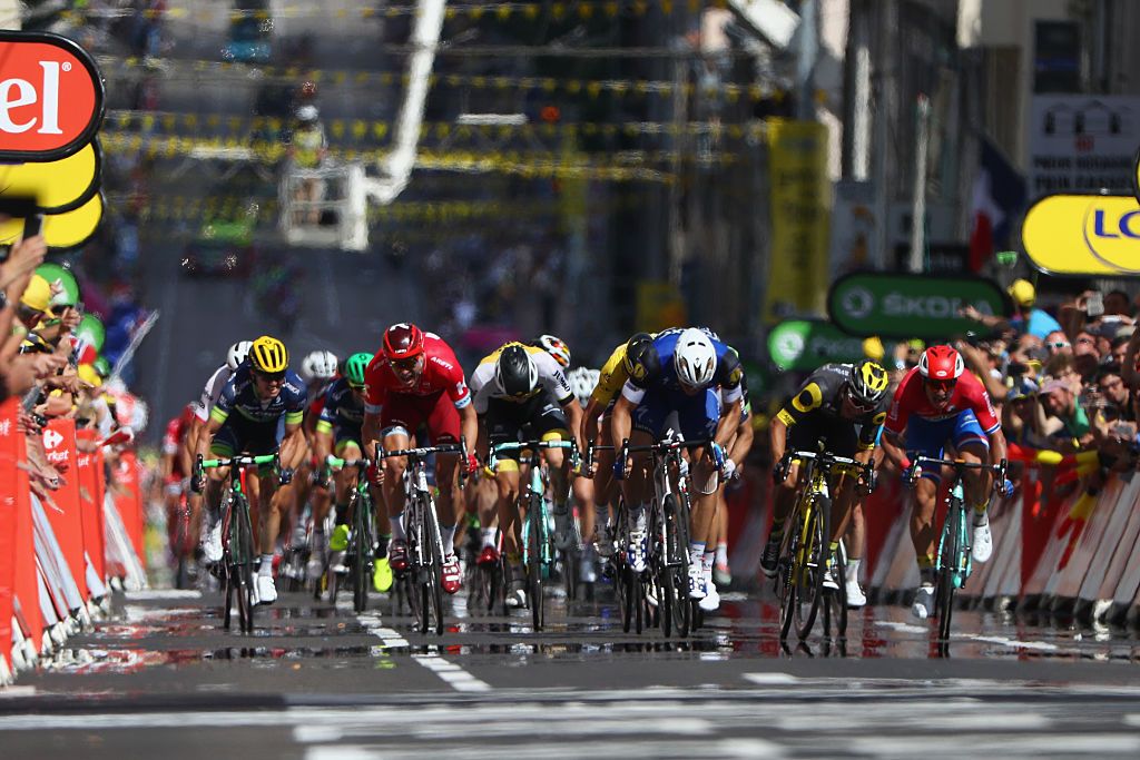 during stage four of Le Tour de France from Saumar to Limoges on July 5, 2016 in Limoges, France.