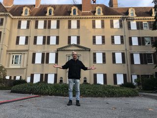 Philippe Bergeron, president and CEO of PaintScaping in front of the Winterthur Museum, where the spectacular Mr. Harry's Party came to life.