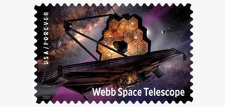 The US Postal Service is honoring NASA's James Webb Space Telescope with a "forever" stamp.
