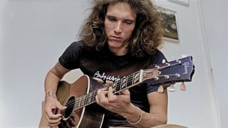 Jorma Kaukonen, the guitarist for the groups Hot Tuna and Jefferson Airplane, at his home in San Francisco, May 12, 1977 