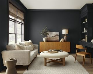 Black painted office/living room