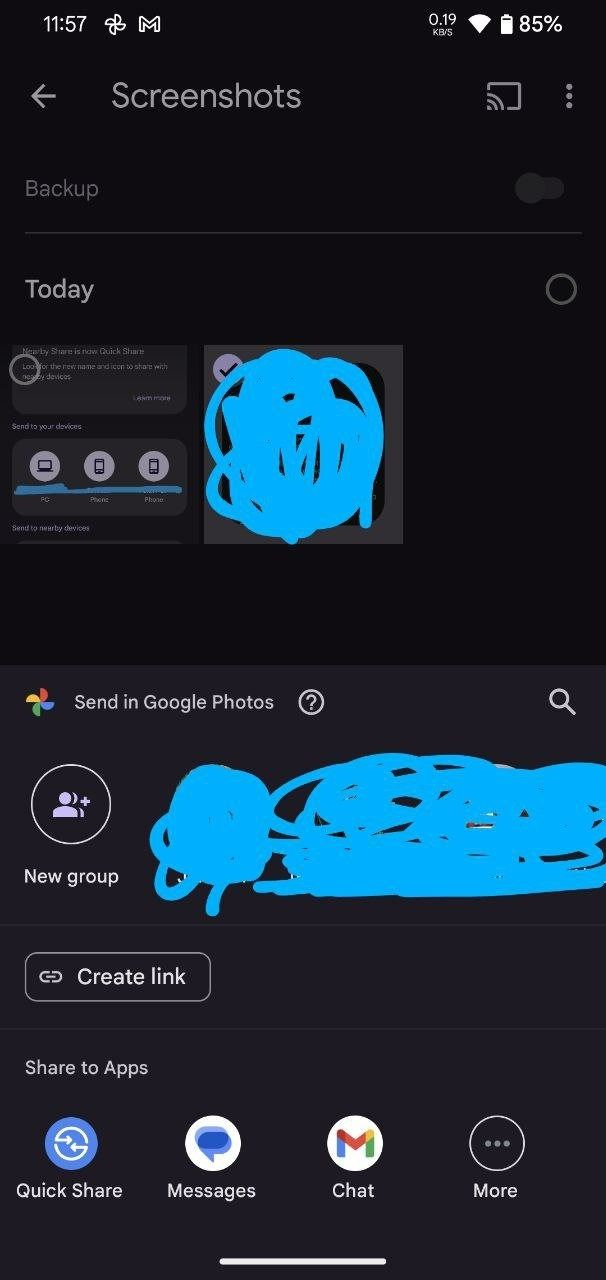 google quick share feature on android