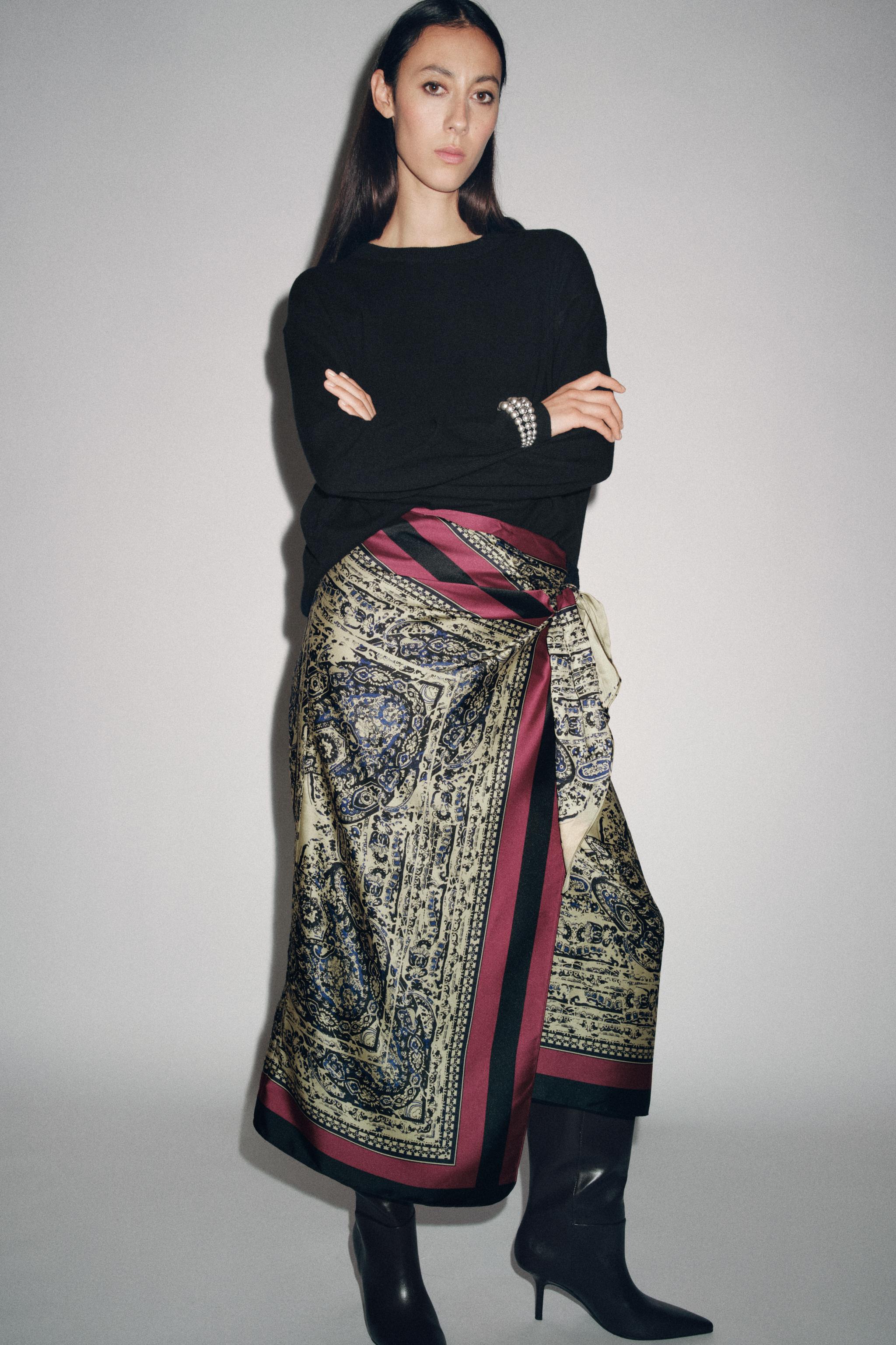 Zw Collection Paisley Sarong Skirt