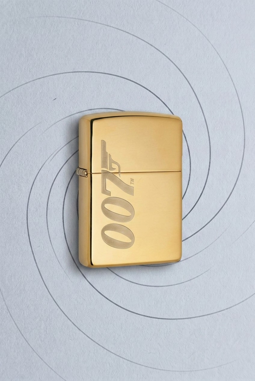 James Bond home office gear on a gunmetal background