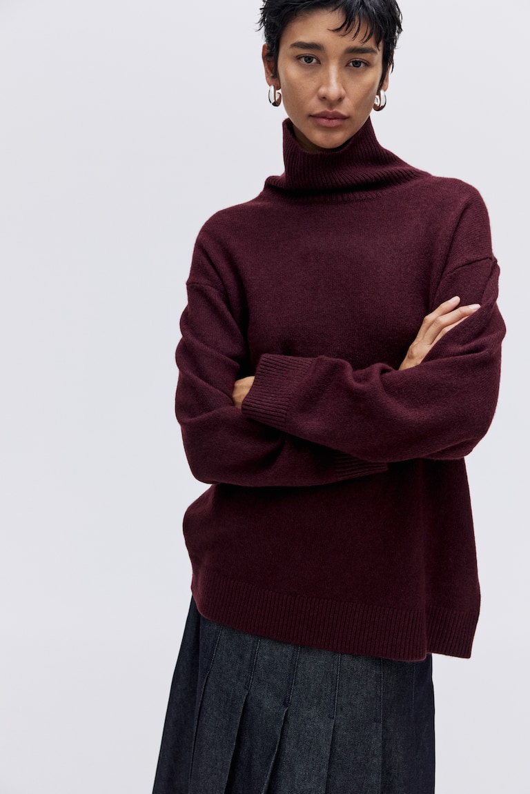 Loose-Fit Turtleneck Sweater