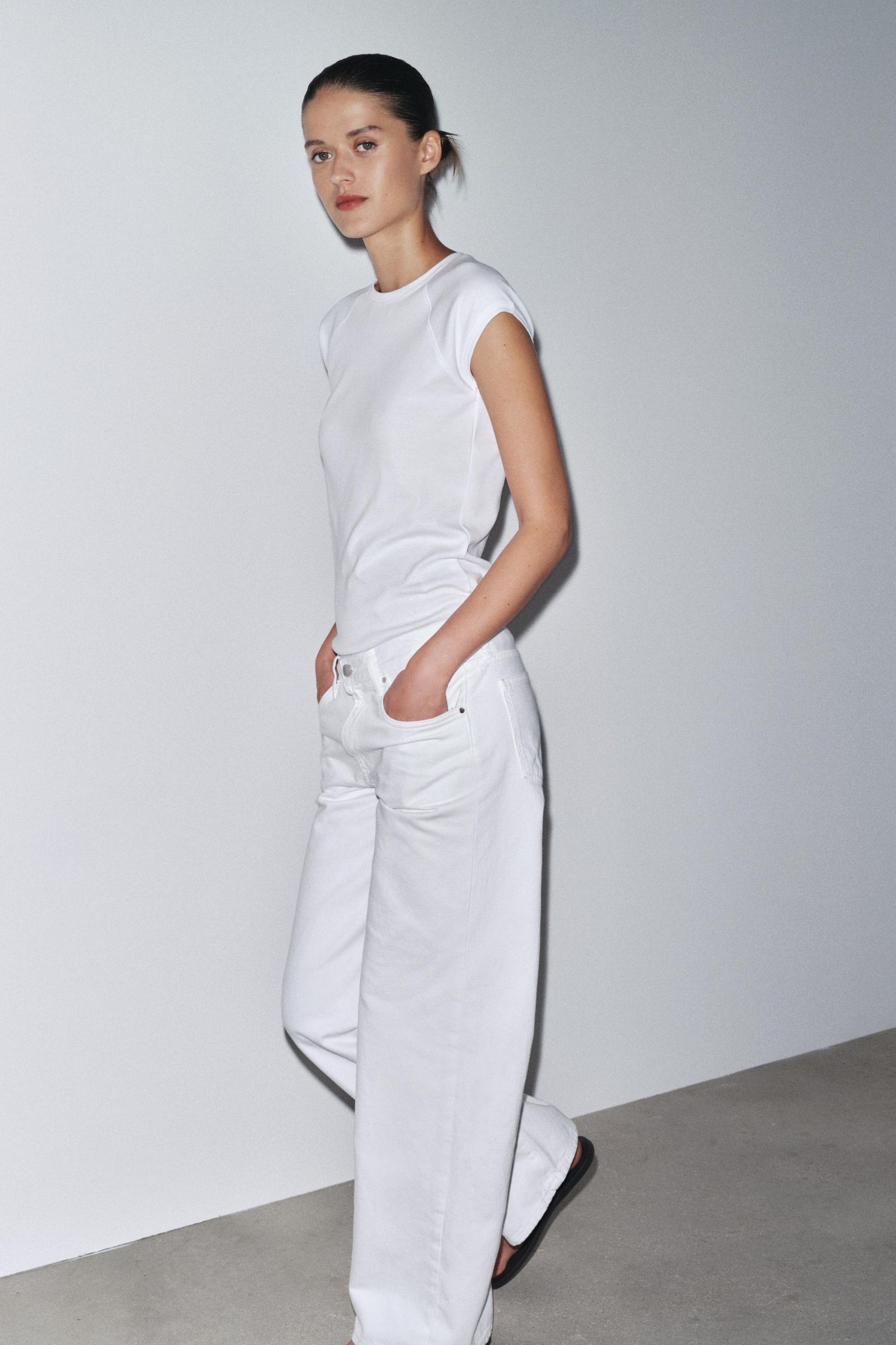 Zw Collection Wide Leg Low-Rise Jeans