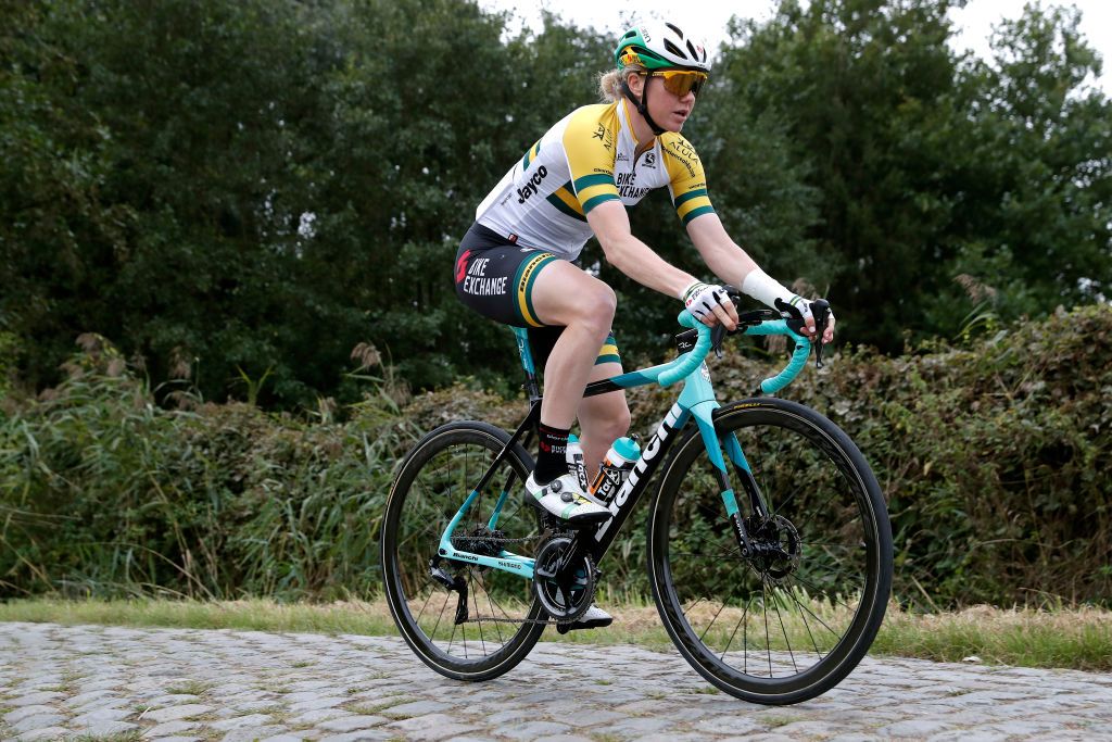 ARENBERG, FRANCE - SEPTEMBER 30: during the 118th Paris - Roubaix 2021 - Training Day 1 / #ParisRoubaix / on September 30, 2021 in Arenberg, France. (Photo by Bas Czerwinski/Getty Images)