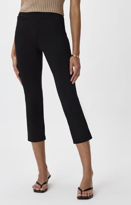 Quince, Ultra-Stretch Ponte Kick Flare Pants in Black