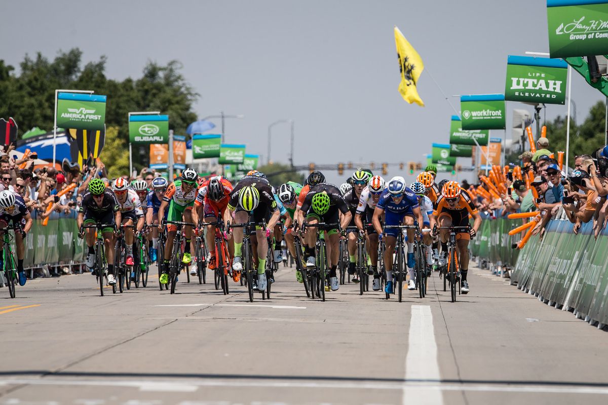 The sprint winds up for stage 4 with John Murphy in prime position