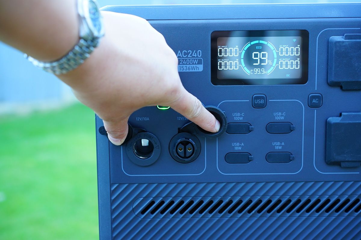 Bluetti AC240 during our review process