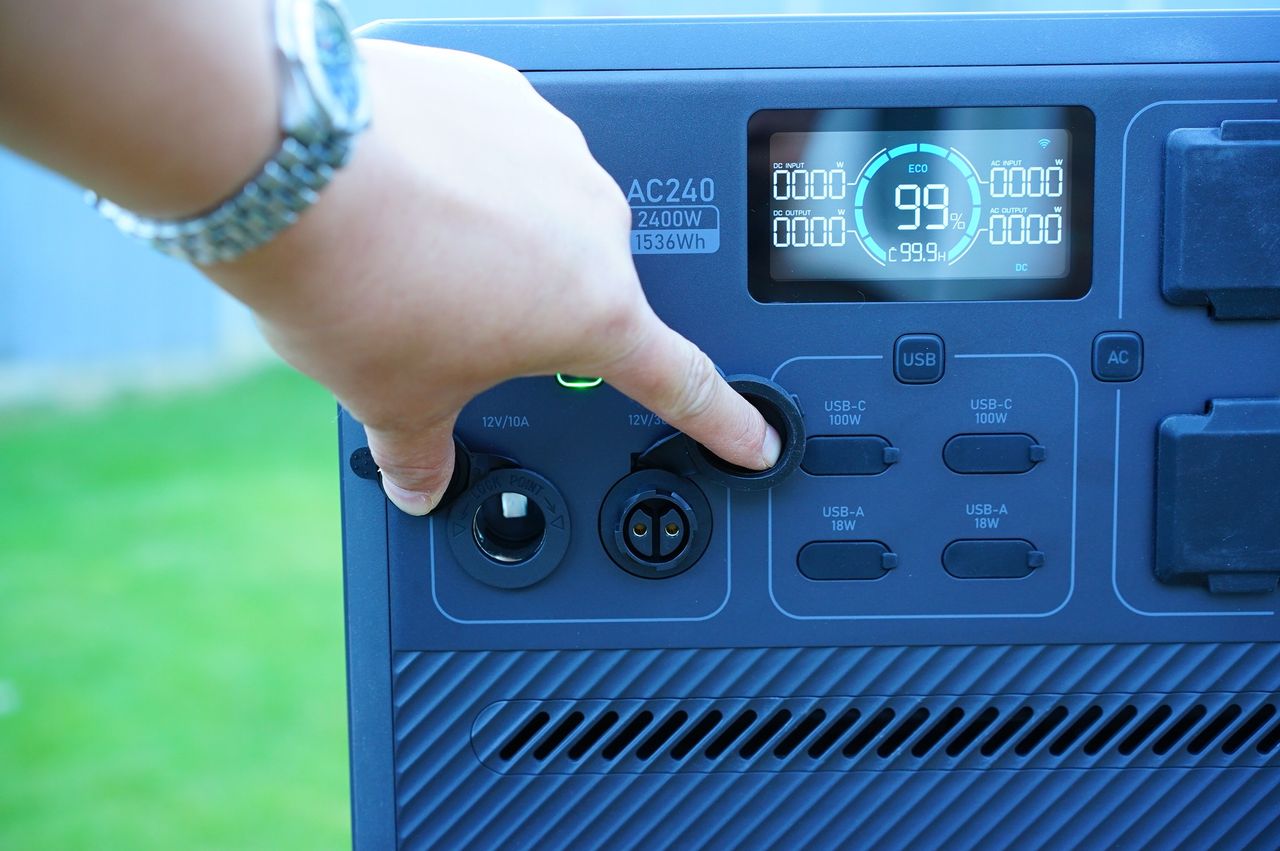 Bluetti AC240 during our review process