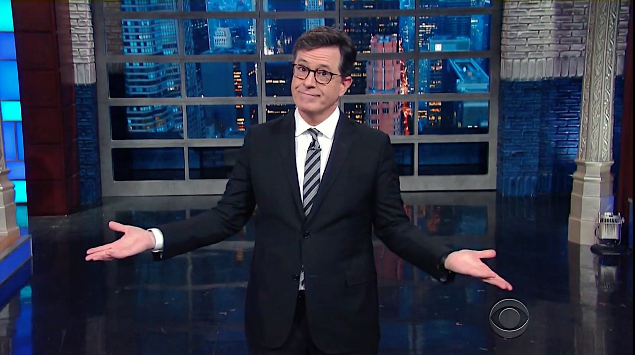 Stephen Colbert talks about Trump's unguarded nuclear arsenal