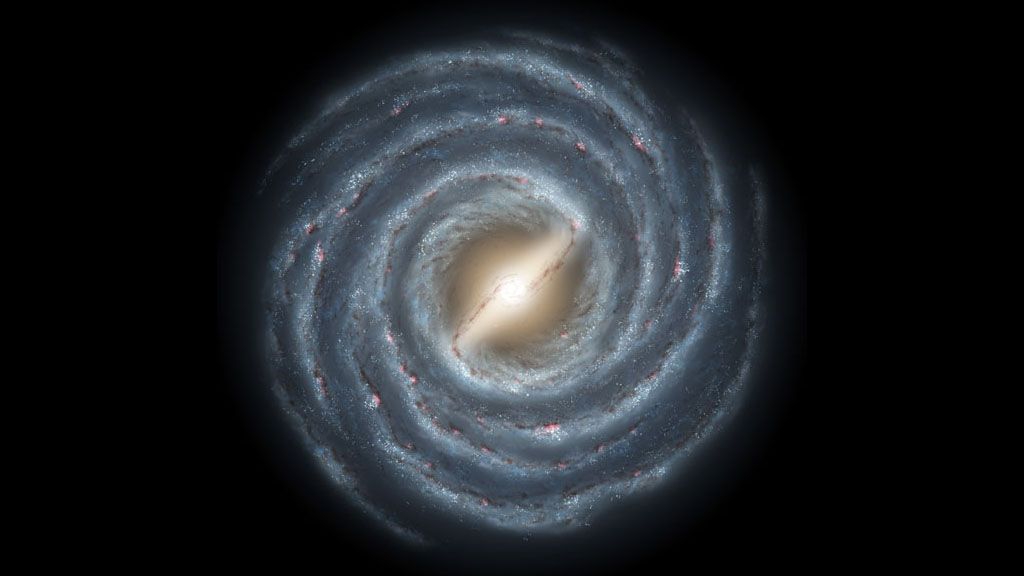 An artist&#039;s depiction of the Milky Way galaxy.