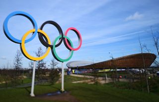 The Olympic Rings outside the Lee Valley VeloPark velodrome are a reminder of the 2012 London Games