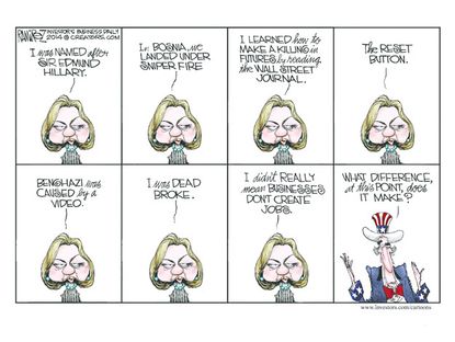 Political cartoon Hillary Clinton difference