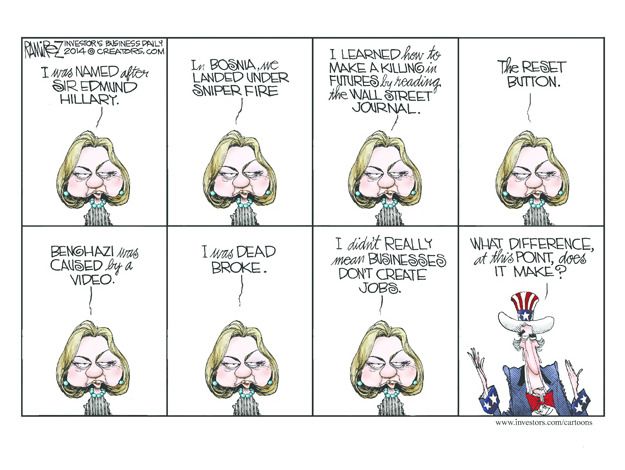 Political cartoon Hillary Clinton difference