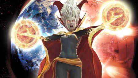 Clea as Sorcerer Supreme and Multiversal Incursion art combined