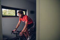 Image shows a rider completing a cycling training plan for fitness gains