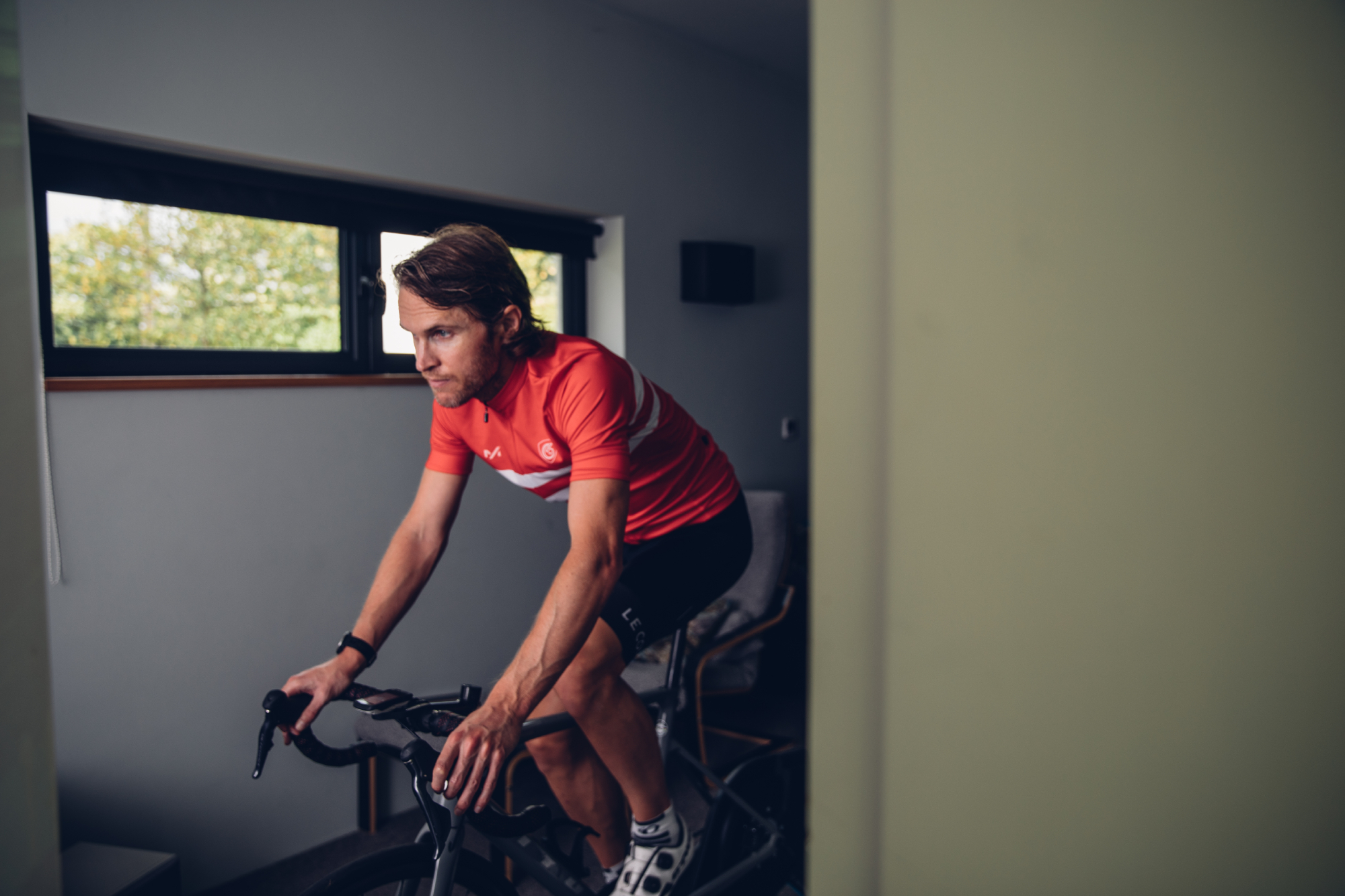 Image shows a rider completing a beginner's cycling training plan for fitness gains