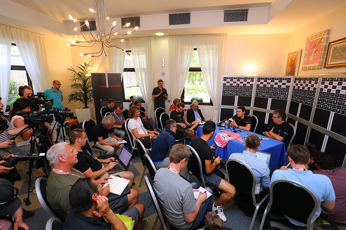 The press conference with Tom Dumoulin
