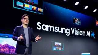 Samsung Vision AI presentation at CES 2025