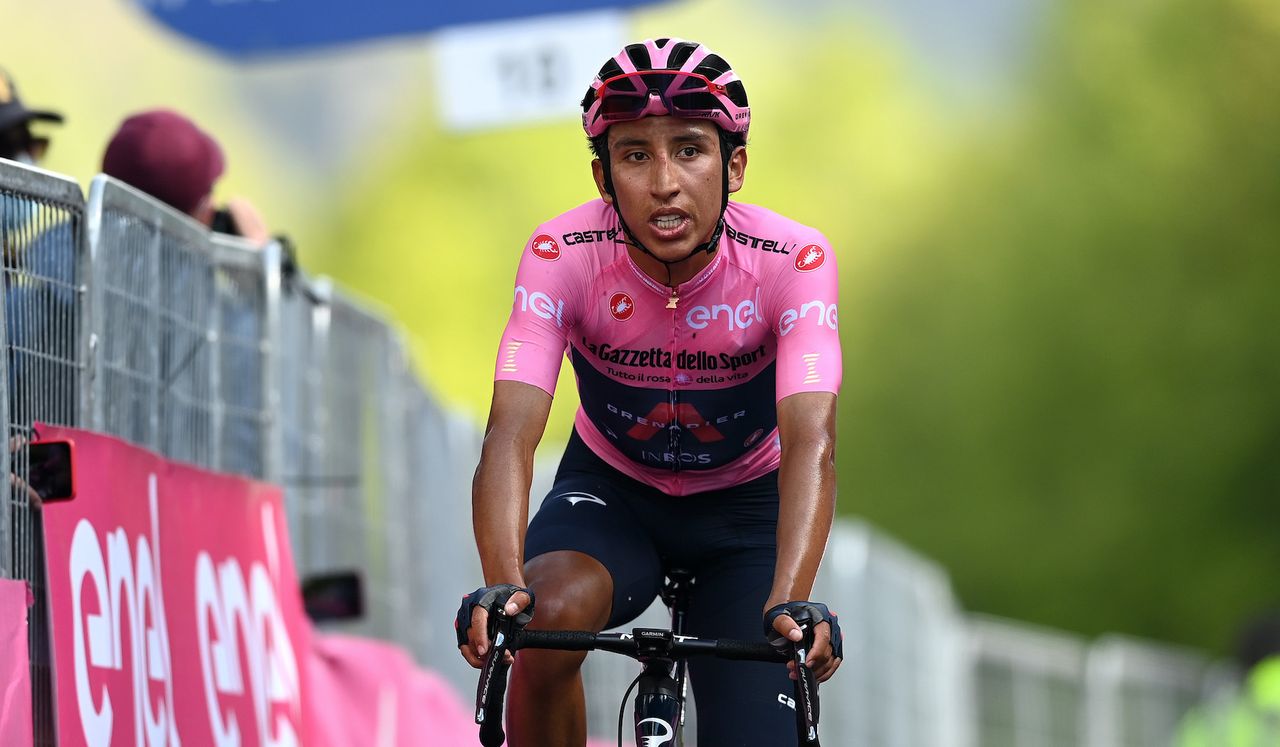 Egan Bernal on stage 19 of the Giro d&#039;Italia 2021