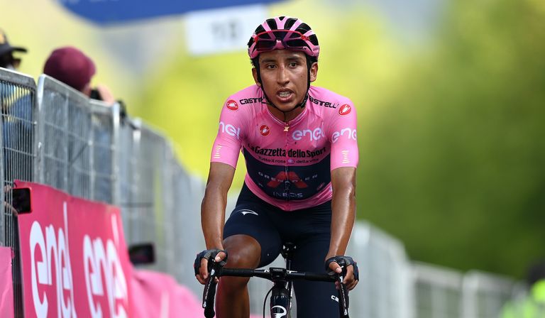 Egan Bernal on stage 19 of the Giro d'Italia 2021