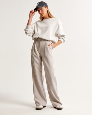 A&f Sloane Tailored Wide Leg Pant