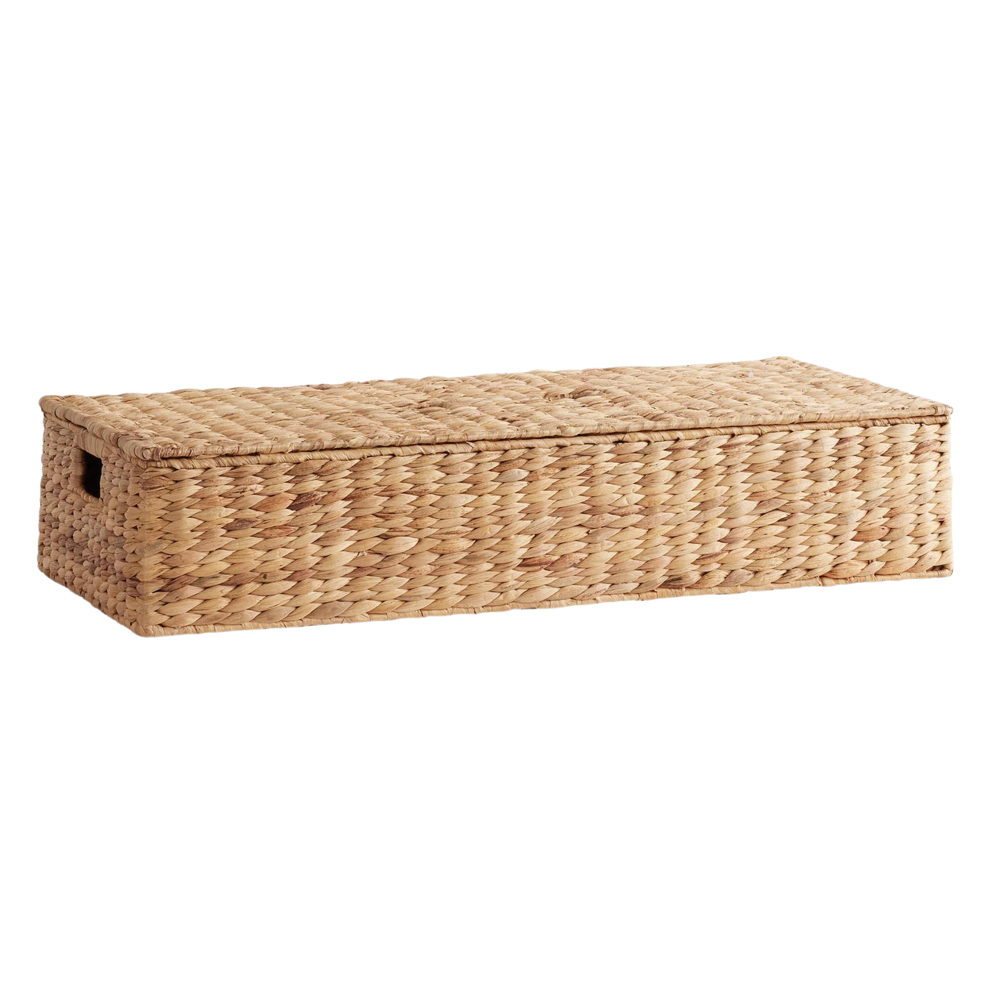 woven underbed storage box with a lid